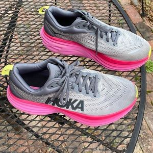 Hoka One One Bondi 8 sz 10.5 Pink & Gray